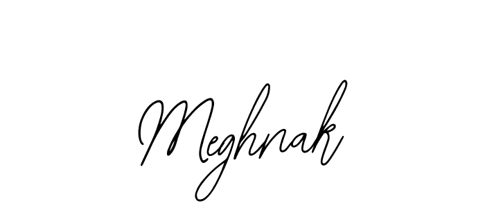 Design your own signature with our free online signature maker. With this signature software, you can create a handwritten (Bearetta-2O07w) signature for name Meghnak. Meghnak signature style 12 images and pictures png