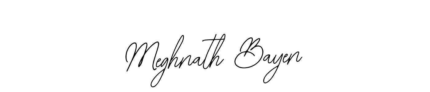 The best way (Bearetta-2O07w) to make a short signature is to pick only two or three words in your name. The name Meghnath Bayen include a total of six letters. For converting this name. Meghnath Bayen signature style 12 images and pictures png