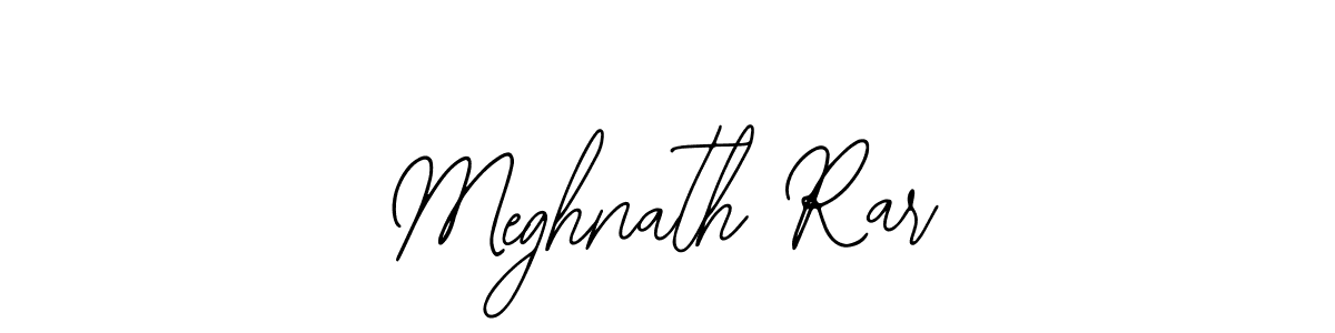 How to make Meghnath Rar name signature. Use Bearetta-2O07w style for creating short signs online. This is the latest handwritten sign. Meghnath Rar signature style 12 images and pictures png