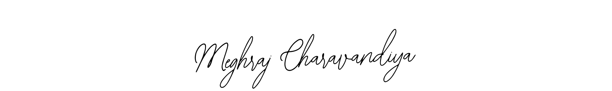 The best way (Bearetta-2O07w) to make a short signature is to pick only two or three words in your name. The name Meghraj Charavandiya include a total of six letters. For converting this name. Meghraj Charavandiya signature style 12 images and pictures png