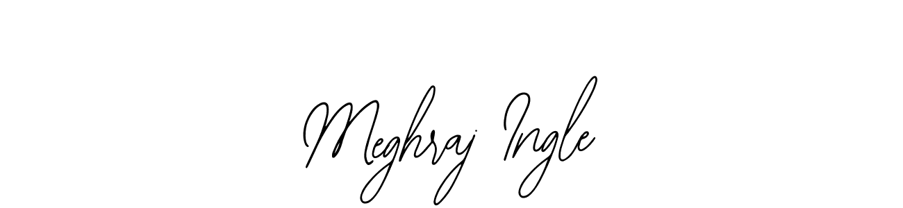 The best way (Bearetta-2O07w) to make a short signature is to pick only two or three words in your name. The name Meghraj Ingle include a total of six letters. For converting this name. Meghraj Ingle signature style 12 images and pictures png