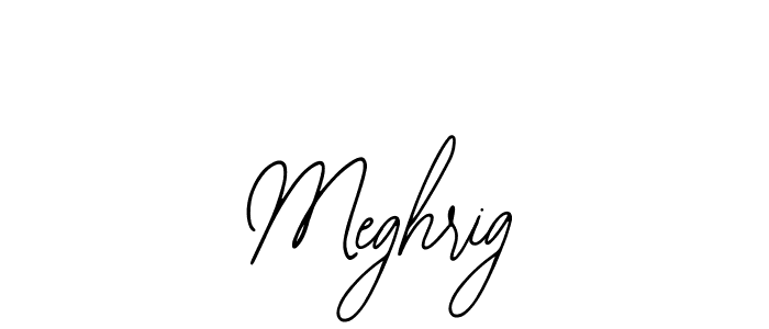 How to make Meghrig name signature. Use Bearetta-2O07w style for creating short signs online. This is the latest handwritten sign. Meghrig signature style 12 images and pictures png