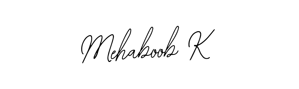 Design your own signature with our free online signature maker. With this signature software, you can create a handwritten (Bearetta-2O07w) signature for name Mehaboob K. Mehaboob K signature style 12 images and pictures png