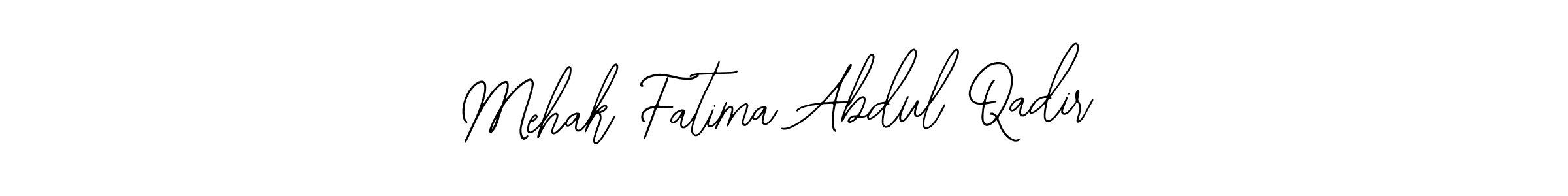 The best way (Bearetta-2O07w) to make a short signature is to pick only two or three words in your name. The name Mehak Fatima Abdul Qadir include a total of six letters. For converting this name. Mehak Fatima Abdul Qadir signature style 12 images and pictures png