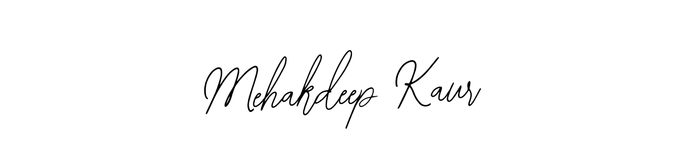 Use a signature maker to create a handwritten signature online. With this signature software, you can design (Bearetta-2O07w) your own signature for name Mehakdeep Kaur. Mehakdeep Kaur signature style 12 images and pictures png