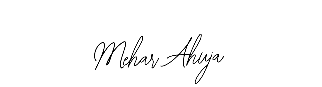 The best way (Bearetta-2O07w) to make a short signature is to pick only two or three words in your name. The name Mehar Ahuja include a total of six letters. For converting this name. Mehar Ahuja signature style 12 images and pictures png
