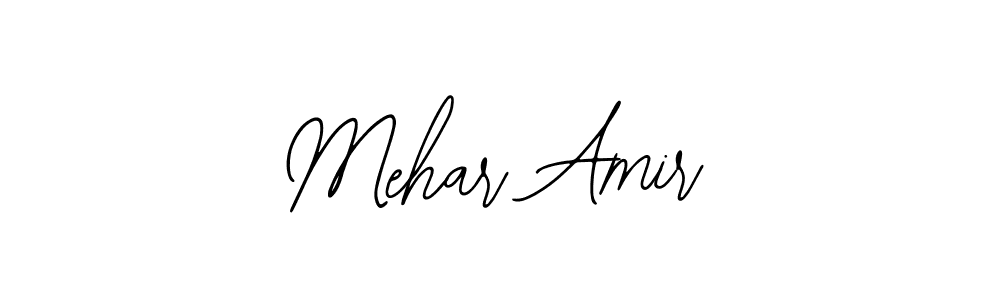 The best way (Bearetta-2O07w) to make a short signature is to pick only two or three words in your name. The name Mehar Amir include a total of six letters. For converting this name. Mehar Amir signature style 12 images and pictures png