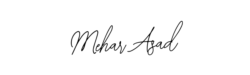 Also we have Mehar Asad name is the best signature style. Create professional handwritten signature collection using Bearetta-2O07w autograph style. Mehar Asad signature style 12 images and pictures png