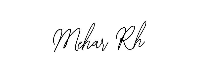 Use a signature maker to create a handwritten signature online. With this signature software, you can design (Bearetta-2O07w) your own signature for name Mehar Rh. Mehar Rh signature style 12 images and pictures png