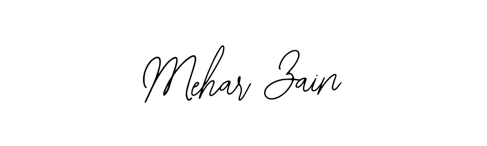 Bearetta-2O07w is a professional signature style that is perfect for those who want to add a touch of class to their signature. It is also a great choice for those who want to make their signature more unique. Get Mehar Zain name to fancy signature for free. Mehar Zain signature style 12 images and pictures png