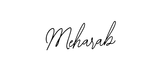 Similarly Bearetta-2O07w is the best handwritten signature design. Signature creator online .You can use it as an online autograph creator for name Meharab. Meharab signature style 12 images and pictures png