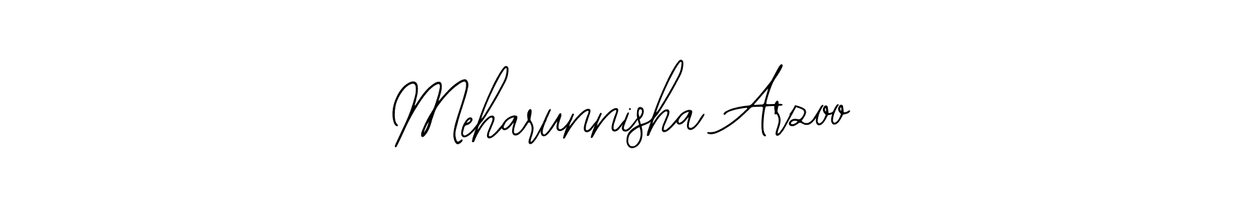 Design your own signature with our free online signature maker. With this signature software, you can create a handwritten (Bearetta-2O07w) signature for name Meharunnisha Arzoo. Meharunnisha Arzoo signature style 12 images and pictures png
