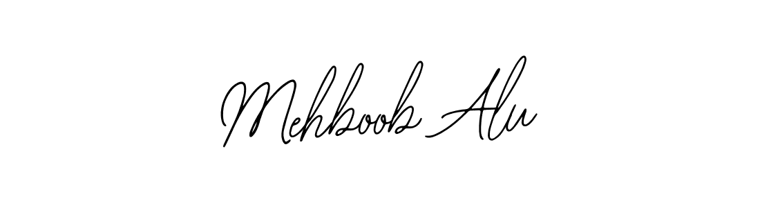 Design your own signature with our free online signature maker. With this signature software, you can create a handwritten (Bearetta-2O07w) signature for name Mehboob Alu. Mehboob Alu signature style 12 images and pictures png