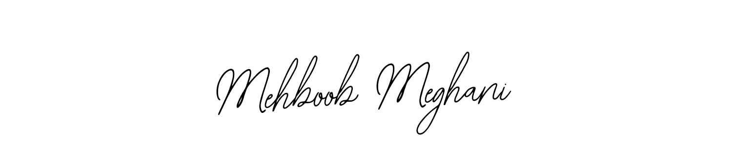 How to make Mehboob Meghani signature? Bearetta-2O07w is a professional autograph style. Create handwritten signature for Mehboob Meghani name. Mehboob Meghani signature style 12 images and pictures png