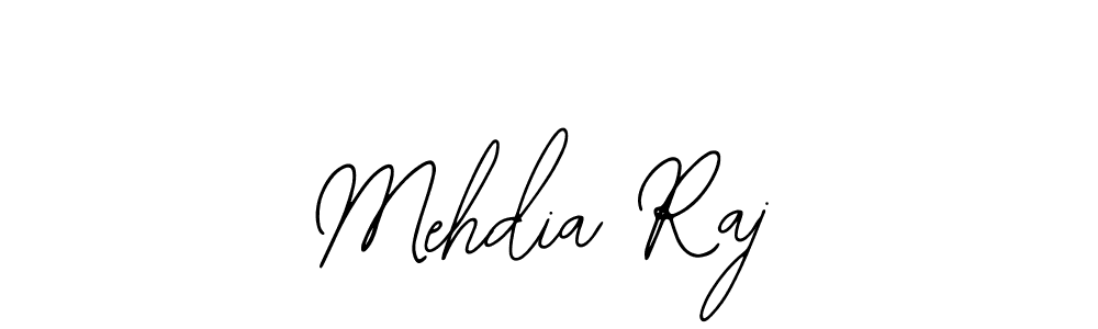 This is the best signature style for the Mehdia Raj name. Also you like these signature font (Bearetta-2O07w). Mix name signature. Mehdia Raj signature style 12 images and pictures png