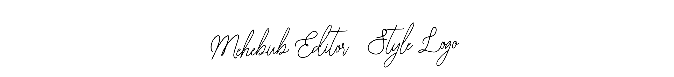 Use a signature maker to create a handwritten signature online. With this signature software, you can design (Bearetta-2O07w) your own signature for name Mehebub Editor  Style Logo. Mehebub Editor  Style Logo signature style 12 images and pictures png