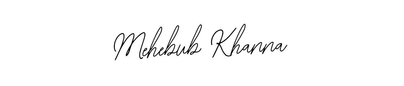 Design your own signature with our free online signature maker. With this signature software, you can create a handwritten (Bearetta-2O07w) signature for name Mehebub Khanna. Mehebub Khanna signature style 12 images and pictures png