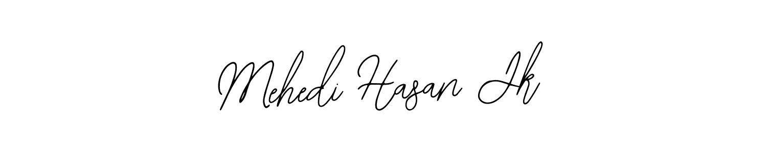 Use a signature maker to create a handwritten signature online. With this signature software, you can design (Bearetta-2O07w) your own signature for name Mehedi Hasan Jk. Mehedi Hasan Jk signature style 12 images and pictures png