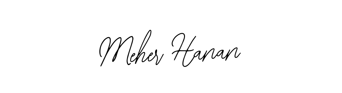 How to make Meher Hanan name signature. Use Bearetta-2O07w style for creating short signs online. This is the latest handwritten sign. Meher Hanan signature style 12 images and pictures png