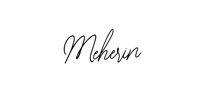 Use a signature maker to create a handwritten signature online. With this signature software, you can design (Bearetta-2O07w) your own signature for name Meherin. Meherin signature style 12 images and pictures png