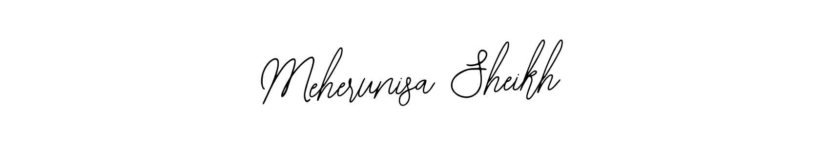 Design your own signature with our free online signature maker. With this signature software, you can create a handwritten (Bearetta-2O07w) signature for name Meherunisa Sheikh. Meherunisa Sheikh signature style 12 images and pictures png