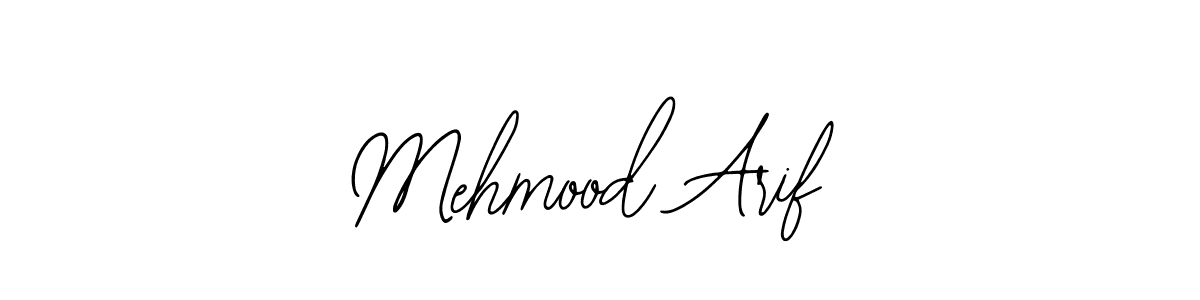 You should practise on your own different ways (Bearetta-2O07w) to write your name (Mehmood Arif) in signature. don't let someone else do it for you. Mehmood Arif signature style 12 images and pictures png
