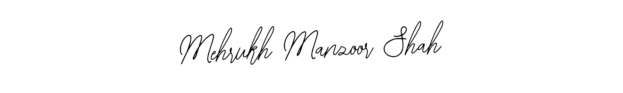 Bearetta-2O07w is a professional signature style that is perfect for those who want to add a touch of class to their signature. It is also a great choice for those who want to make their signature more unique. Get Mehrukh Manzoor Shah name to fancy signature for free. Mehrukh Manzoor Shah signature style 12 images and pictures png