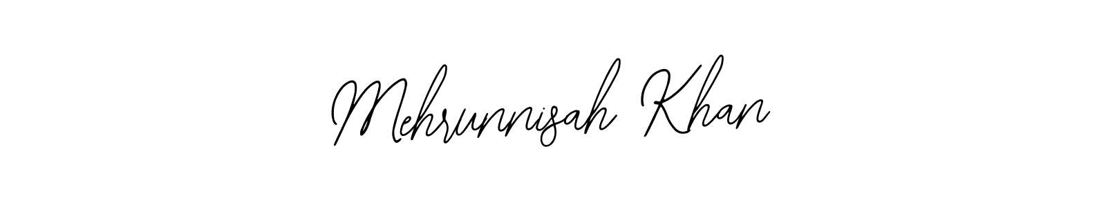 Bearetta-2O07w is a professional signature style that is perfect for those who want to add a touch of class to their signature. It is also a great choice for those who want to make their signature more unique. Get Mehrunnisah Khan name to fancy signature for free. Mehrunnisah Khan signature style 12 images and pictures png