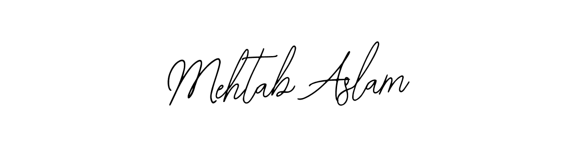 How to make Mehtab Aslam name signature. Use Bearetta-2O07w style for creating short signs online. This is the latest handwritten sign. Mehtab Aslam signature style 12 images and pictures png