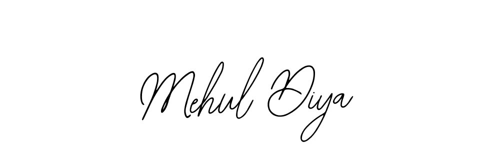 Design your own signature with our free online signature maker. With this signature software, you can create a handwritten (Bearetta-2O07w) signature for name Mehul Diya. Mehul Diya signature style 12 images and pictures png