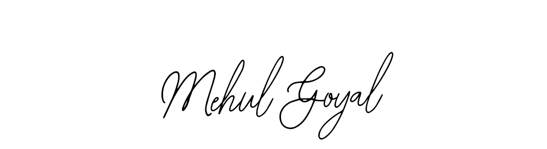 Bearetta-2O07w is a professional signature style that is perfect for those who want to add a touch of class to their signature. It is also a great choice for those who want to make their signature more unique. Get Mehul Goyal name to fancy signature for free. Mehul Goyal signature style 12 images and pictures png