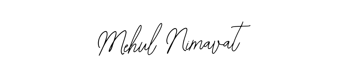 How to make Mehul Nimavat name signature. Use Bearetta-2O07w style for creating short signs online. This is the latest handwritten sign. Mehul Nimavat signature style 12 images and pictures png