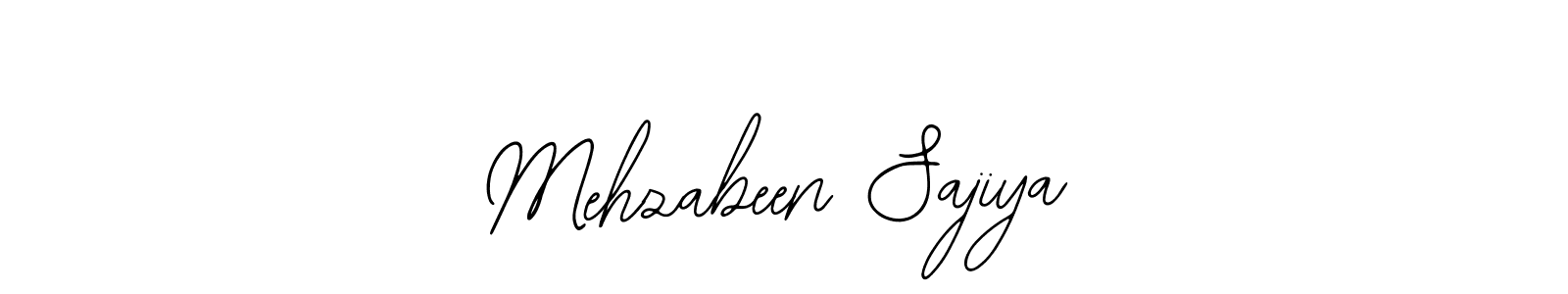 How to make Mehzabeen Sajiya name signature. Use Bearetta-2O07w style for creating short signs online. This is the latest handwritten sign. Mehzabeen Sajiya signature style 12 images and pictures png