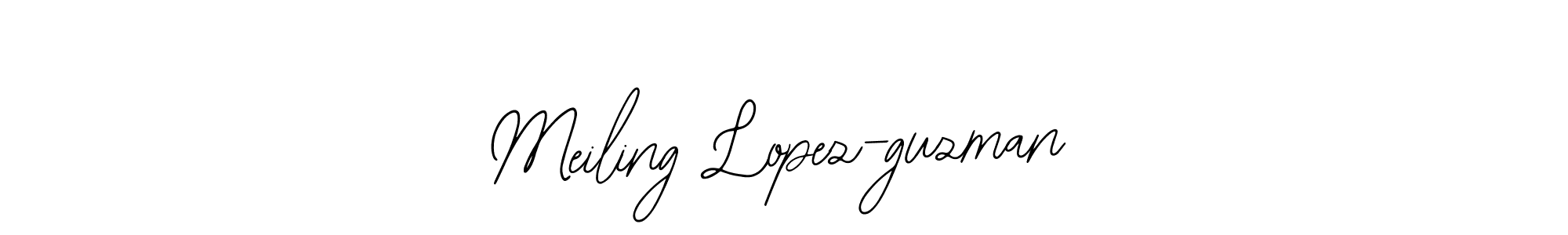 Create a beautiful signature design for name Meiling Lopez-guzman. With this signature (Bearetta-2O07w) fonts, you can make a handwritten signature for free. Meiling Lopez-guzman signature style 12 images and pictures png