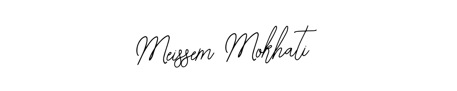 Use a signature maker to create a handwritten signature online. With this signature software, you can design (Bearetta-2O07w) your own signature for name Meissem Mokhati. Meissem Mokhati signature style 12 images and pictures png
