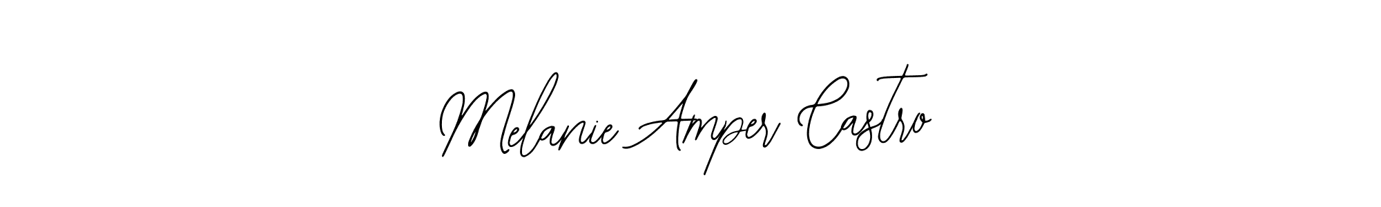 How to make Melanie Amper Castro name signature. Use Bearetta-2O07w style for creating short signs online. This is the latest handwritten sign. Melanie Amper Castro signature style 12 images and pictures png