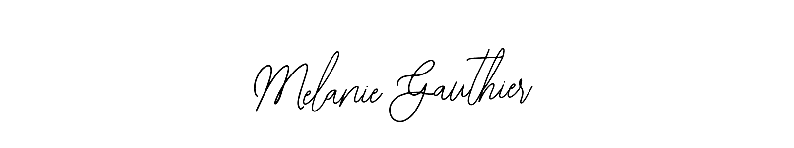 You should practise on your own different ways (Bearetta-2O07w) to write your name (Melanie Gauthier) in signature. don't let someone else do it for you. Melanie Gauthier signature style 12 images and pictures png