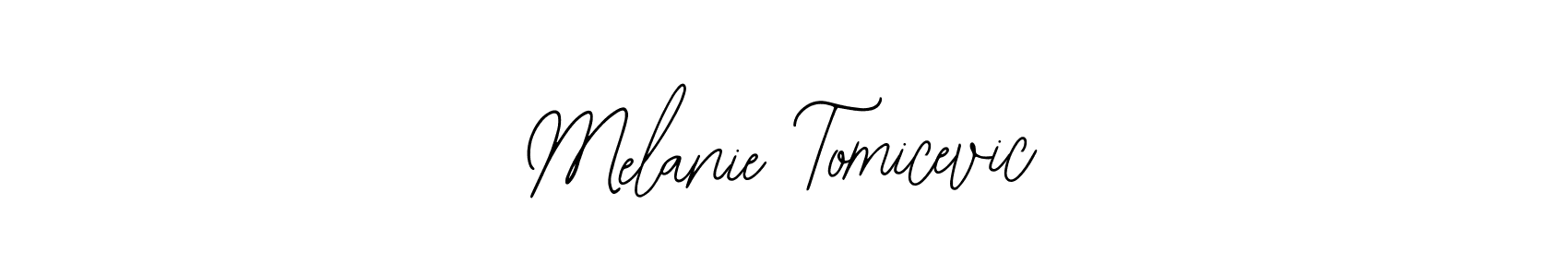 How to make Melanie Tomicevic name signature. Use Bearetta-2O07w style for creating short signs online. This is the latest handwritten sign. Melanie Tomicevic signature style 12 images and pictures png