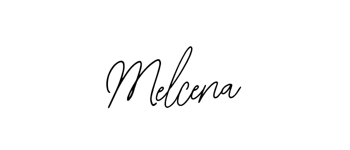 How to make Melcena name signature. Use Bearetta-2O07w style for creating short signs online. This is the latest handwritten sign. Melcena signature style 12 images and pictures png