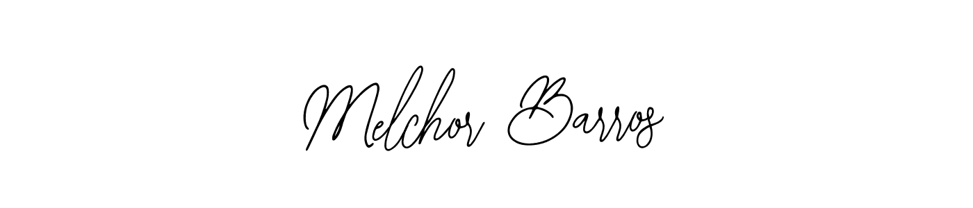 The best way (Bearetta-2O07w) to make a short signature is to pick only two or three words in your name. The name Melchor Barros include a total of six letters. For converting this name. Melchor Barros signature style 12 images and pictures png