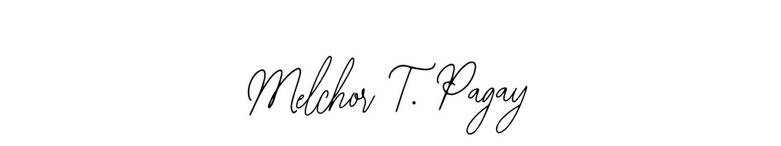 Make a beautiful signature design for name Melchor T. Pagay. With this signature (Bearetta-2O07w) style, you can create a handwritten signature for free. Melchor T. Pagay signature style 12 images and pictures png