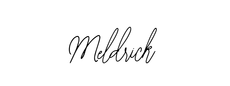 You should practise on your own different ways (Bearetta-2O07w) to write your name (Meldrick) in signature. don't let someone else do it for you. Meldrick signature style 12 images and pictures png