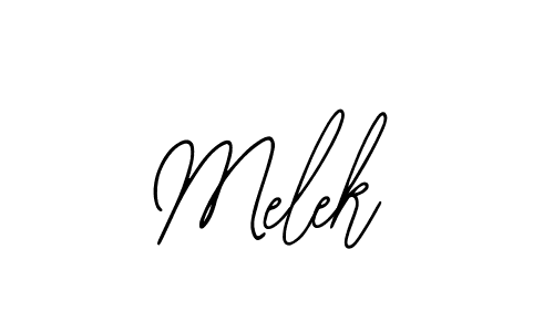 Design your own signature with our free online signature maker. With this signature software, you can create a handwritten (Bearetta-2O07w) signature for name Melek. Melek signature style 12 images and pictures png