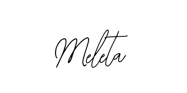 Use a signature maker to create a handwritten signature online. With this signature software, you can design (Bearetta-2O07w) your own signature for name Meleta. Meleta signature style 12 images and pictures png