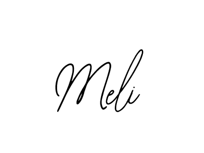 How to make Meli name signature. Use Bearetta-2O07w style for creating short signs online. This is the latest handwritten sign. Meli signature style 12 images and pictures png