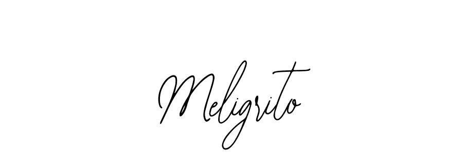 How to make Meligrito name signature. Use Bearetta-2O07w style for creating short signs online. This is the latest handwritten sign. Meligrito signature style 12 images and pictures png