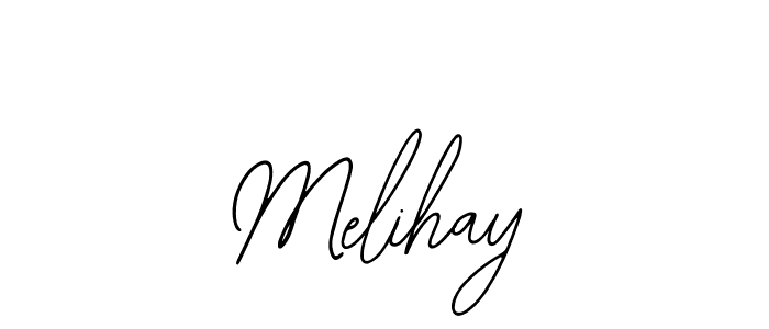The best way (Bearetta-2O07w) to make a short signature is to pick only two or three words in your name. The name Melihay include a total of six letters. For converting this name. Melihay signature style 12 images and pictures png