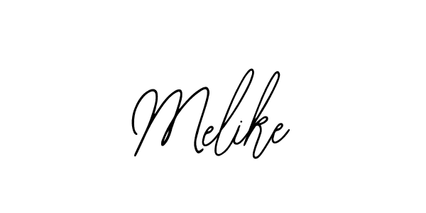 The best way (Bearetta-2O07w) to make a short signature is to pick only two or three words in your name. The name Melike include a total of six letters. For converting this name. Melike signature style 12 images and pictures png