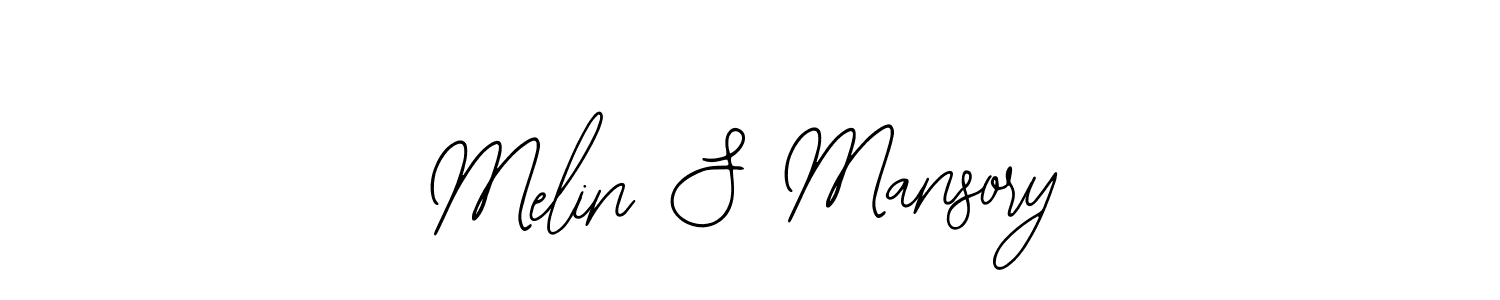 if you are searching for the best signature style for your name Melin S Mansory. so please give up your signature search. here we have designed multiple signature styles  using Bearetta-2O07w. Melin S Mansory signature style 12 images and pictures png