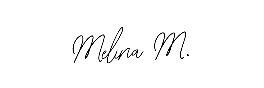 This is the best signature style for the Melina M. name. Also you like these signature font (Bearetta-2O07w). Mix name signature. Melina M. signature style 12 images and pictures png